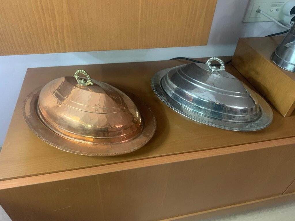 hakiki bakır antik metal sunum dekorasyon sıfır eşya 2 renk tane 5000 - 4