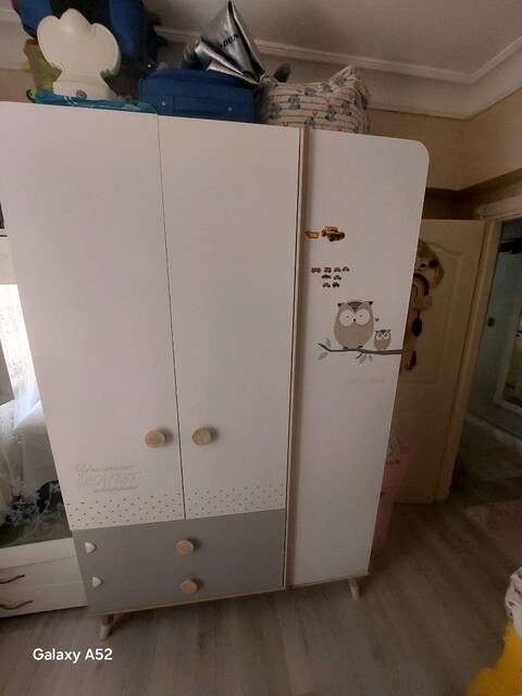 Alfemo Nordic çocuk odası dolabı 3 kapaklı