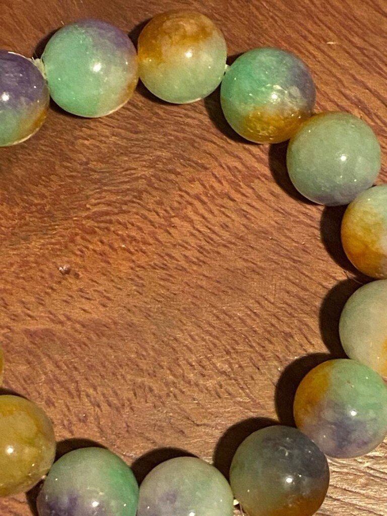 Yeşim Taşı ( Jade ) Multicolor Doğaltaş Bileklik - 18