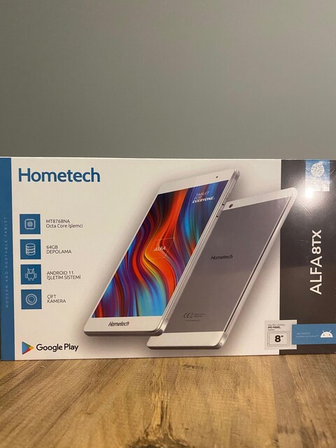 Sıfır, Kapalı Kutu, Hometech Alfa 8TX Tablet - 8 İnç