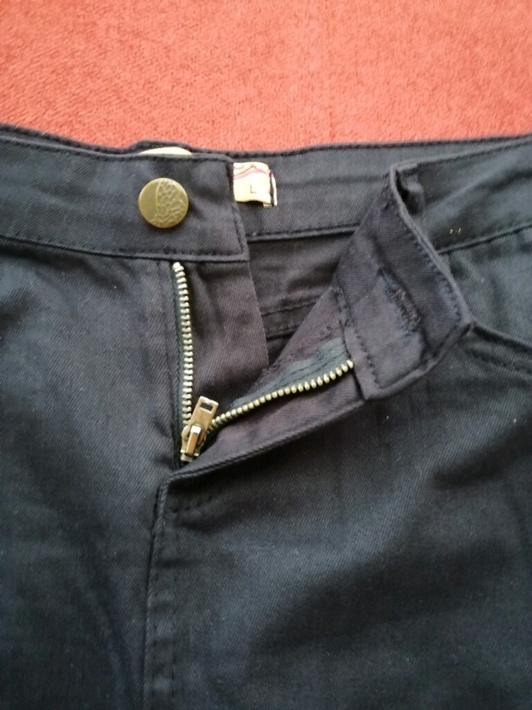 SIFIR KOYU LACİVERT KOT ETEK - 4