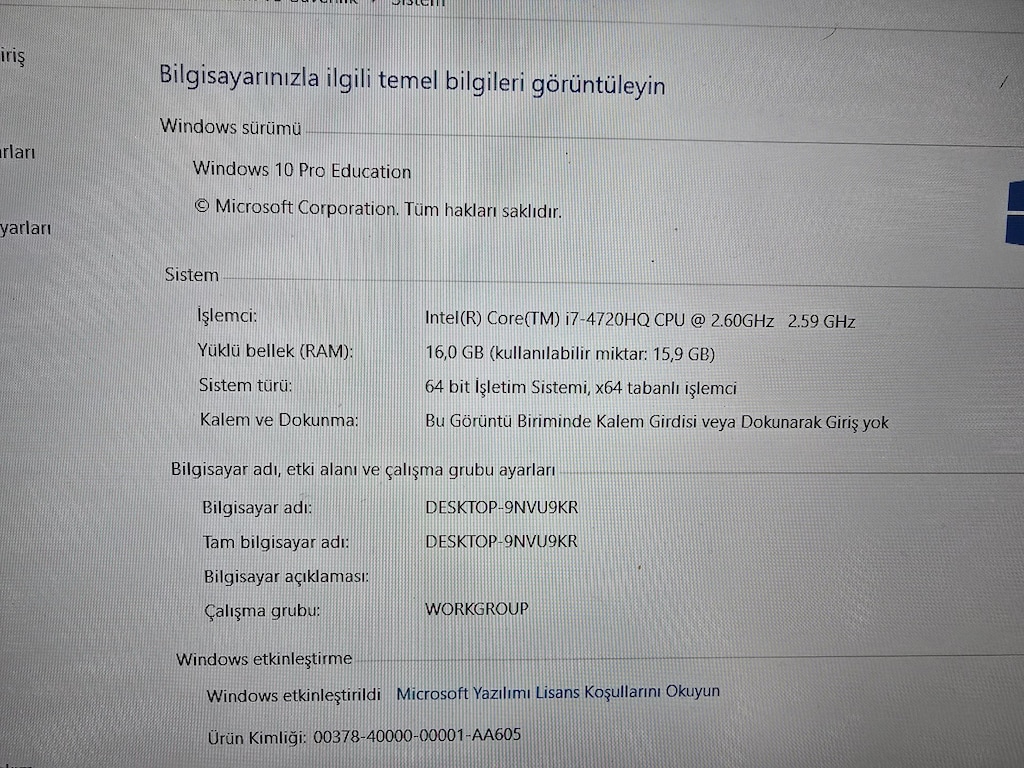 SIFIR GİBİ GÜÇLÜ 1080p İ7! +4GB GTX960M! +16GB RAM! +240GB SSD! - 6