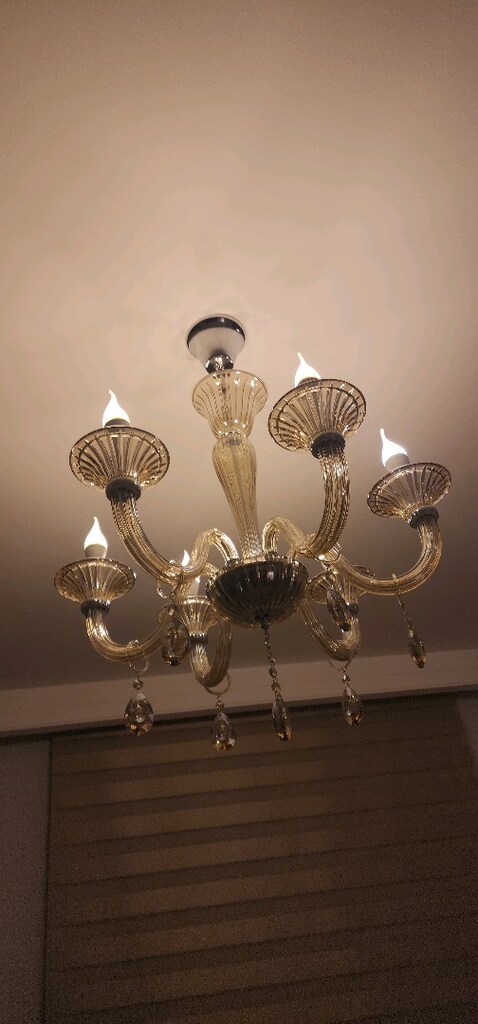 2 Adet 5 kollu Cam Avize - 7