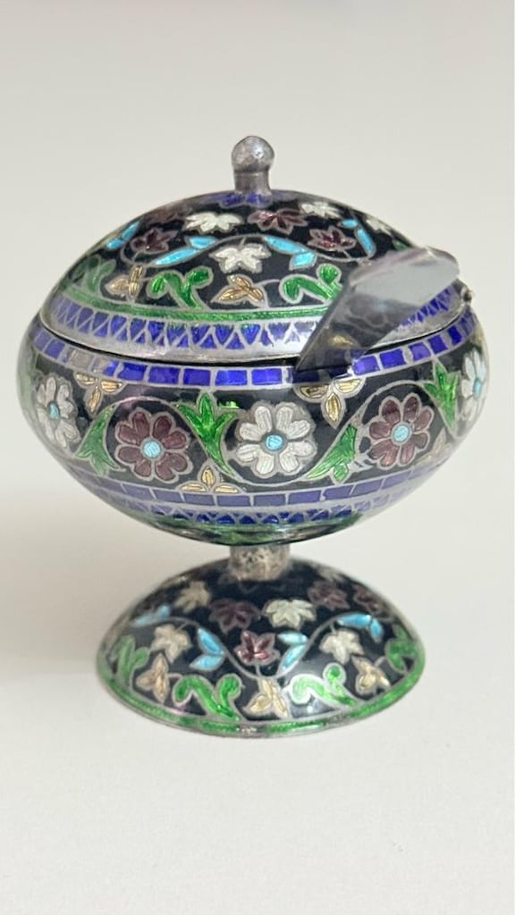 Dövme gümüş el yapımı cloisonné - 9