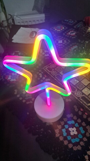 NEON GECE LAMBASI 1.5 X 3 PİLLİ