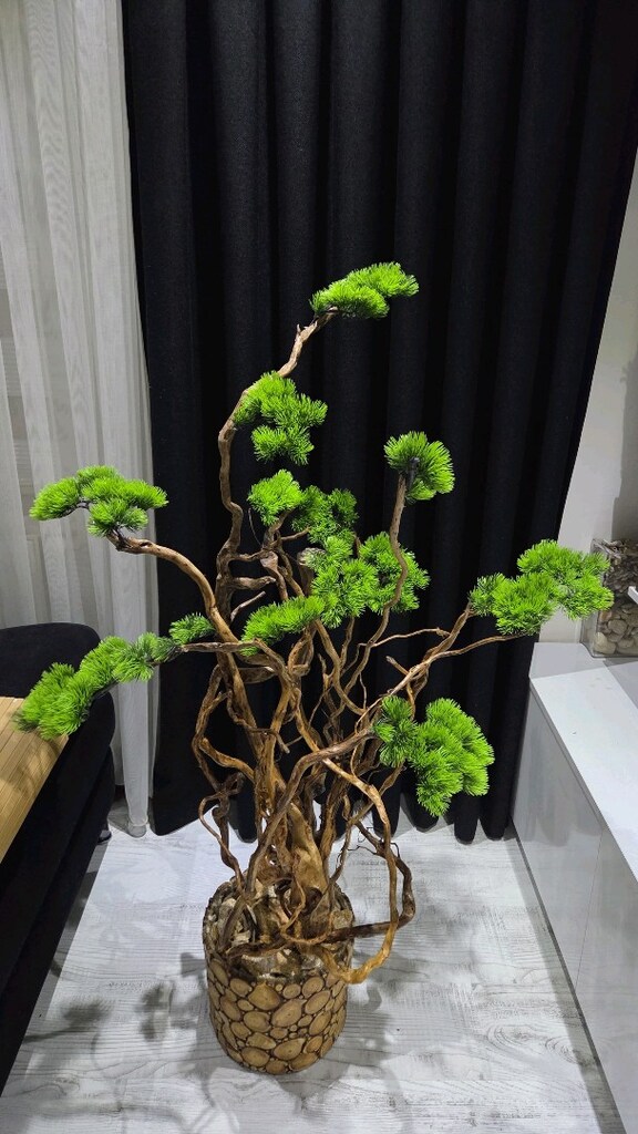 yapay bonsai ağacı. ahşap ağaç. ahşap saksı - 10
