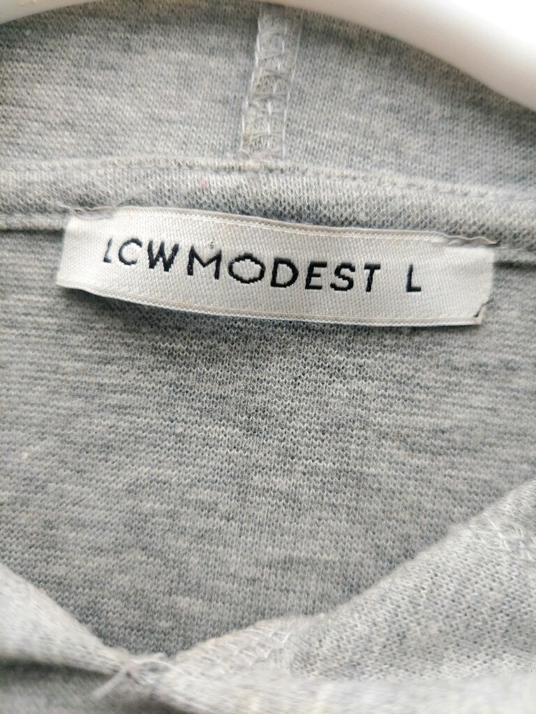 LCW Modest kapşonlu gri sweat tunik - 14