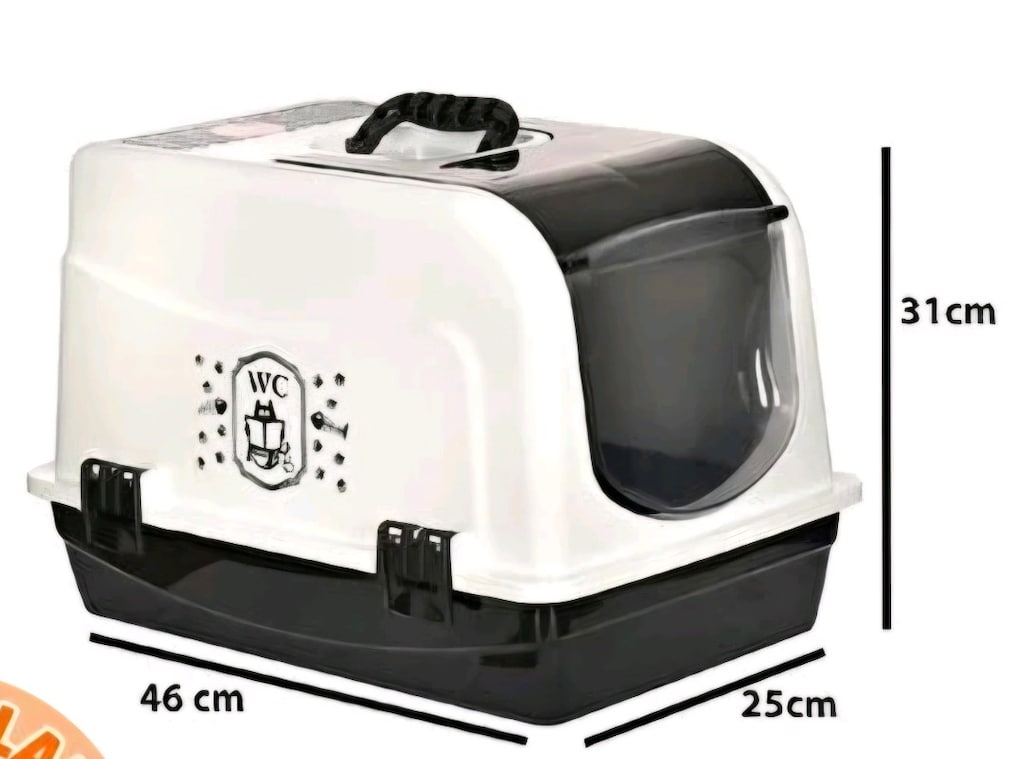 Aktif Karbon Filtreli (Small) Küçük Kapalı Kedi Tuvaleti