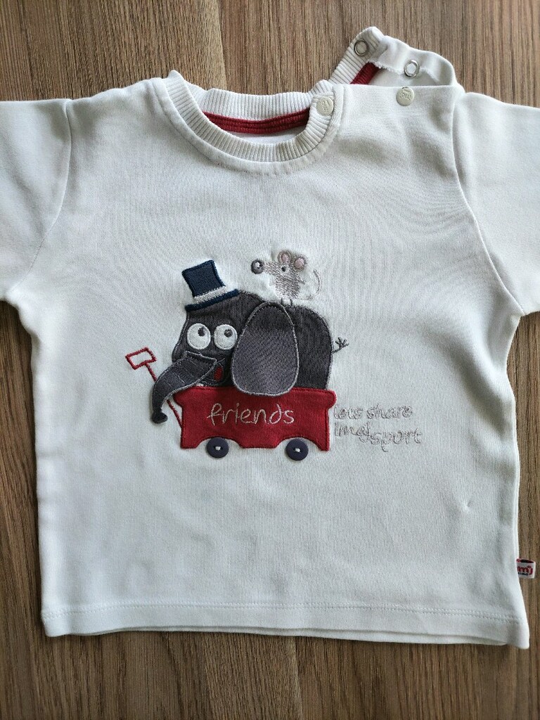 PANÇO 3D Fil nakışlı beyaz sweatshirt - 2