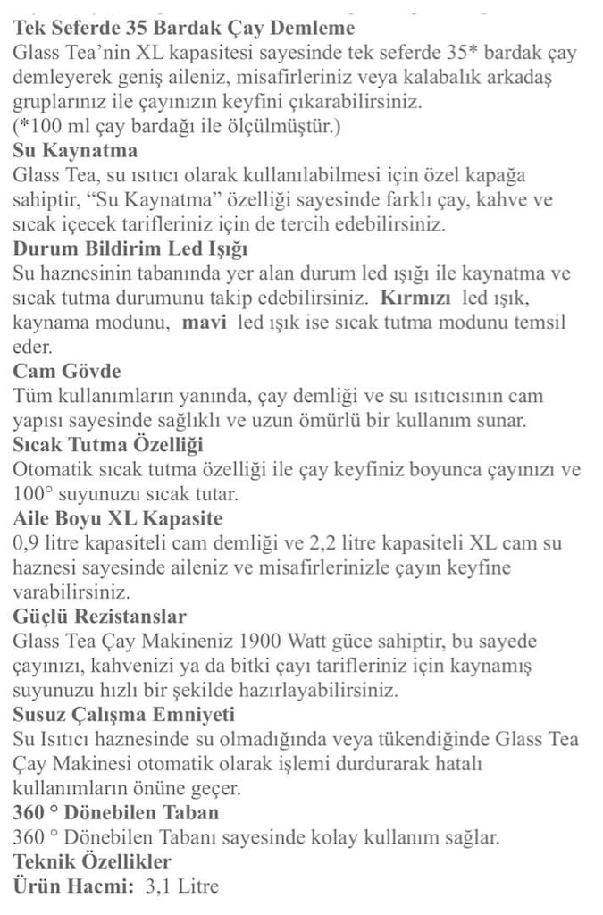 Karaca Glass Tea XL Çay Makinesi - 4