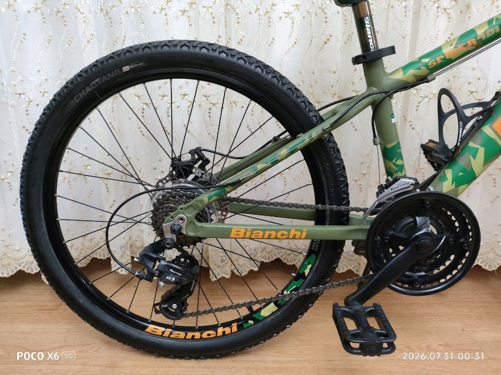 Tertemiz, komple bakımlı 24" Bianchi Spider 401 disk frenli bisiklet - 13