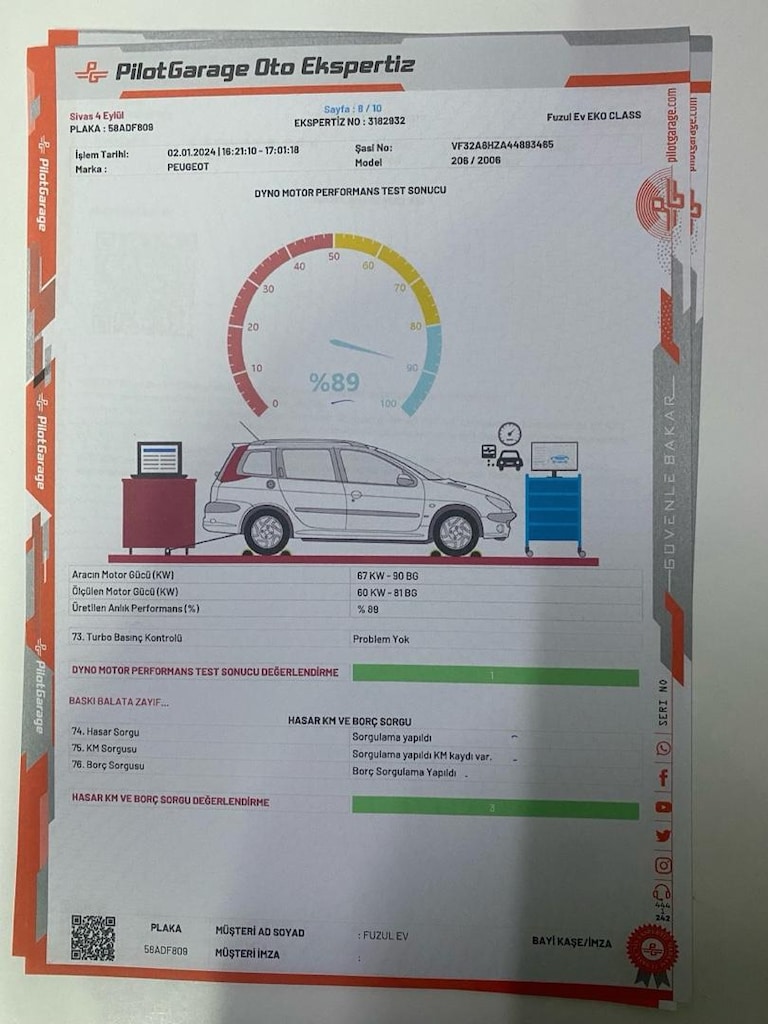 PEUGEOT 206 - 1.4 DİZEL - MASRAFSIZ BAKIMLI - 10