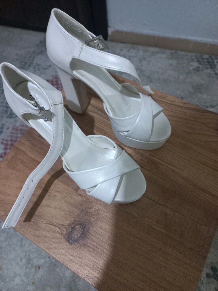 Polo Garcia Beyaz Platform Topuklu Gelinlik / Abiye Ayakkabı 38 numara - 5