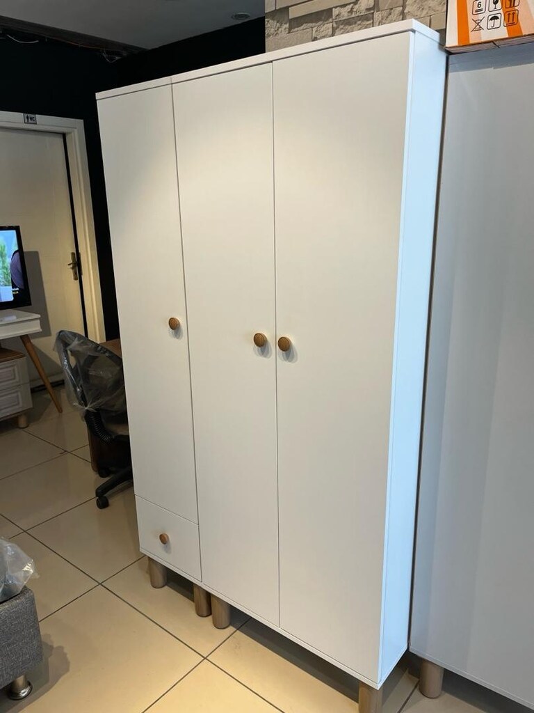 Bohem 3 kapaklı gardrop elbise dolabı - 3