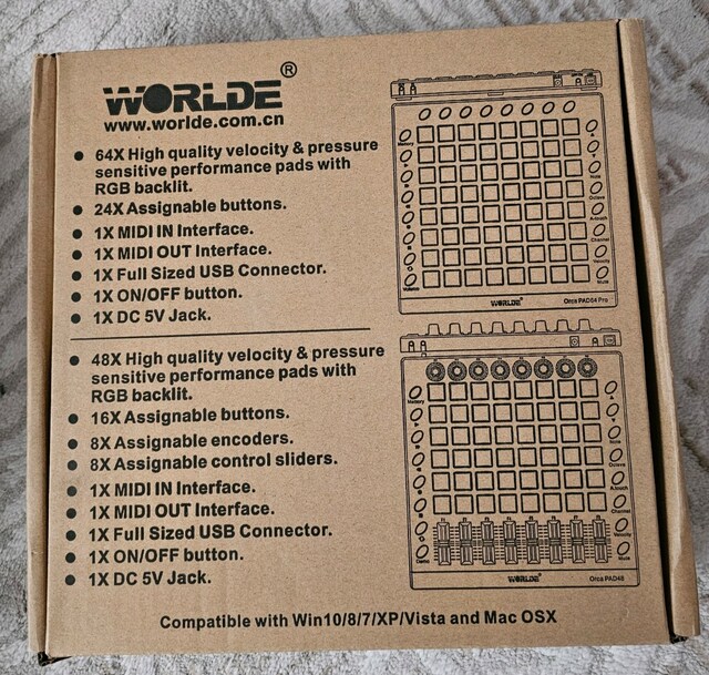 Worlde Orca Pad 64 PRO – Profesyonel MIDI Kontrolcü