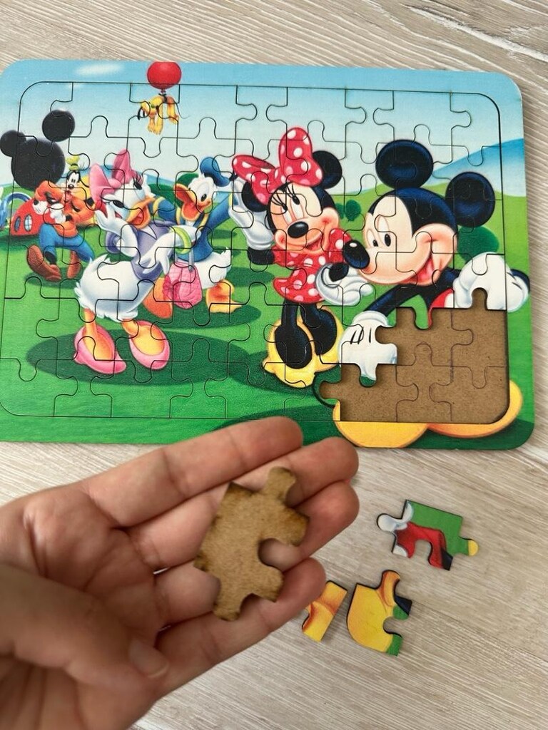 Sevimli Karakterler 54 Parça Ahşap Puzzle Yapboz - 3