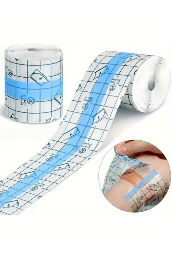 5cmX5cm 100Adet Tıbbi Su Geçirmez Şeffaf Bandaj Duş Bandı Yara Dövme - 5