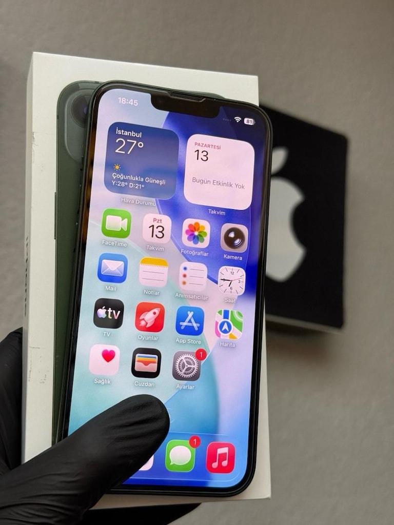 TR İPHONE 13 128GB KUTULU FATURALI KASA KOZMATİK TEMİZ - 7