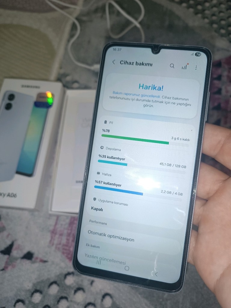 Samsung a06 128gb hafıza 4gb ram yurtiçi cihaxi tr ciftsimli - 4