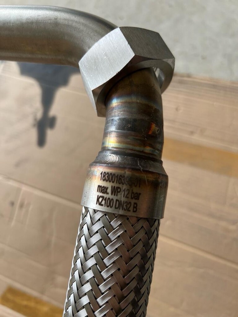 Paslanmaz Örgülü DN32 Metal Hortum Boru Grubu + İşlenmiş YEDEK PARÇA - 2