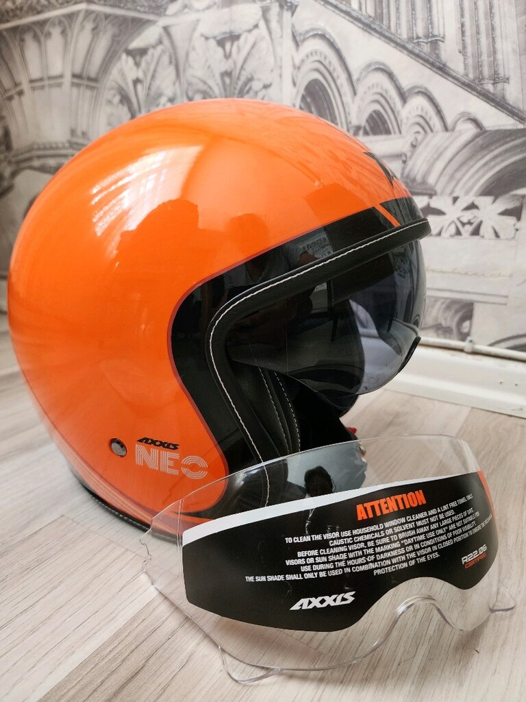 Axxis Hornet S SV Neo KASK XXL Turuncu - Sıfır- Şişli 2 vizör hediye - 2