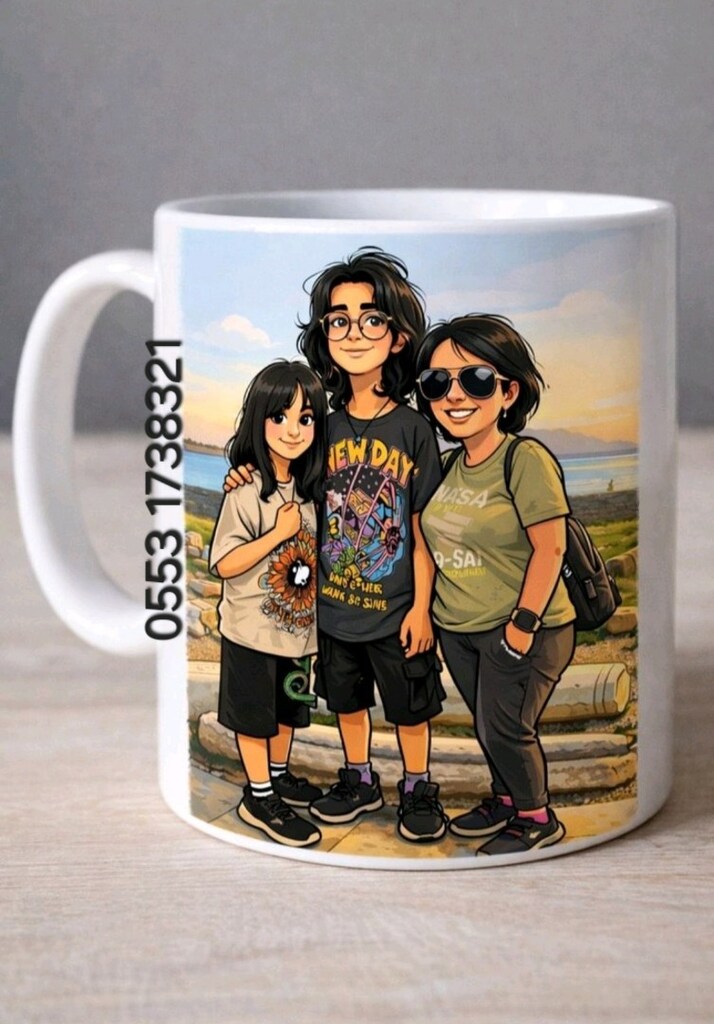 1 adet kişiye özel karikatür baskı kupa - 2