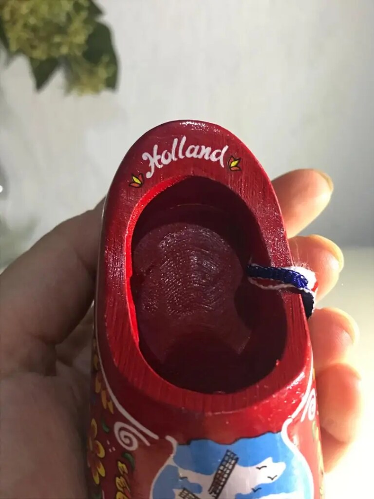 Hollanda El Boyama Ahşap Ayakkabı Dekor - 4