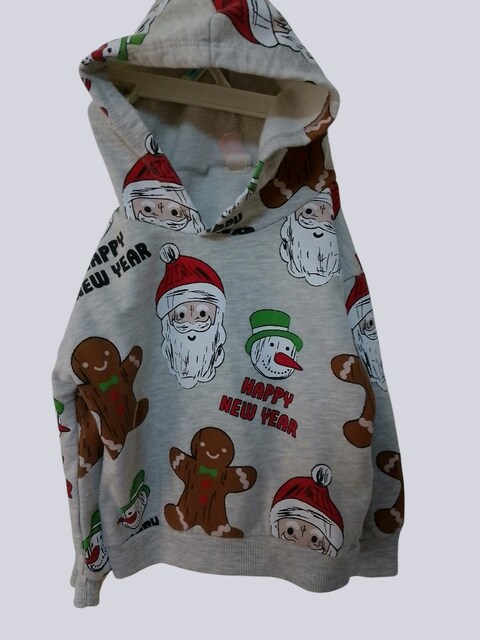 Koton Baby Yılbaşı Temalı Kapüşonlu Sweatshirt (24-36 Ay)