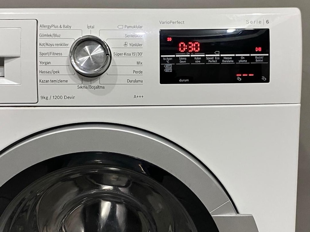 BOSCH 9 KG SERİE 6 MODEL 1200 DEVİR İNVERTER ÇAMAŞIR MAKİNESİ - 3