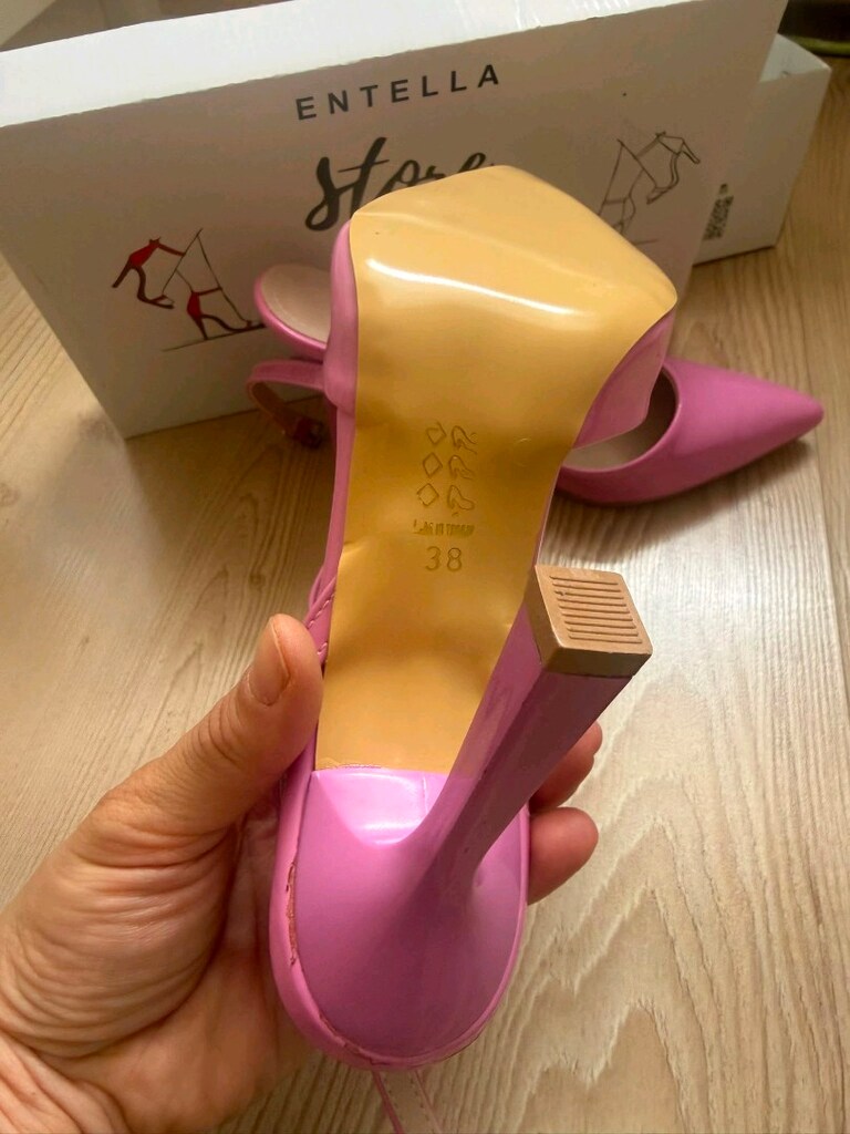pembe topuklu ayakkabı - 4