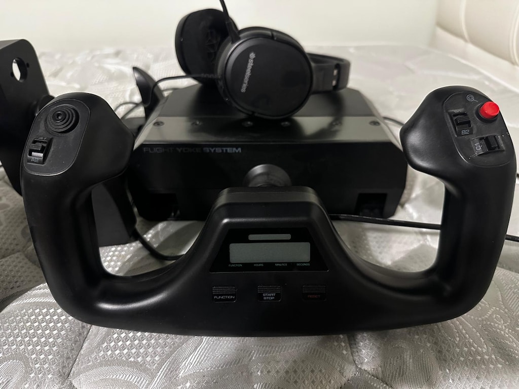Logitech G Saitek PRO Flight Yoke System +Kulaklık (Tertemiz) - 6