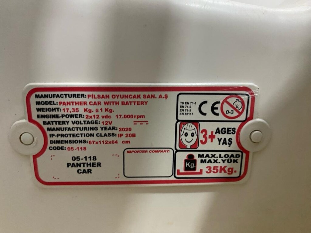 Az kullanılmış akülü çocuk arabası - Gel gör al git - PİLSAN 12V. - 6