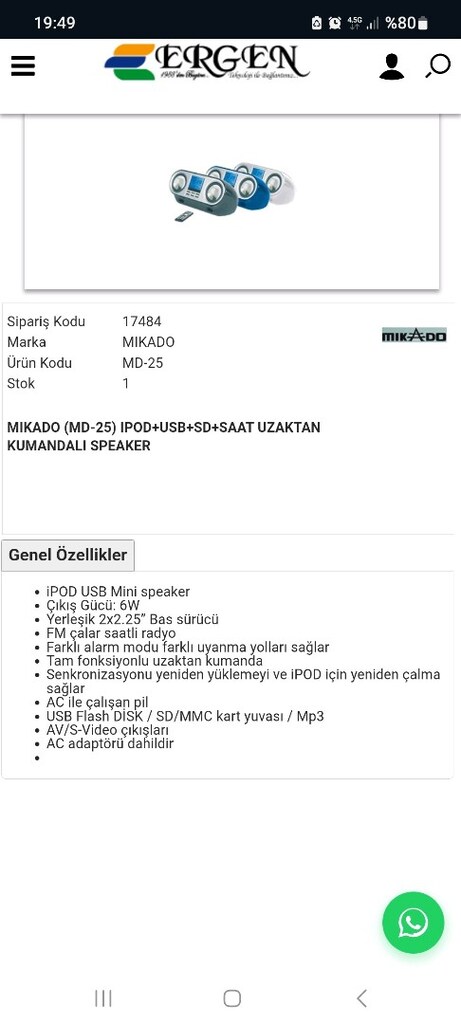 mikado masa ustu mp3 calar saat - 8