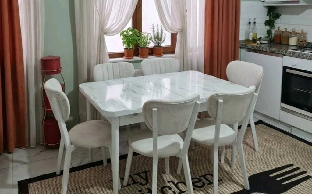 İmalattan Sıfır - Full MDF High Gloss Lüks Yemek Masası Takımı KAÇMAZ - 3