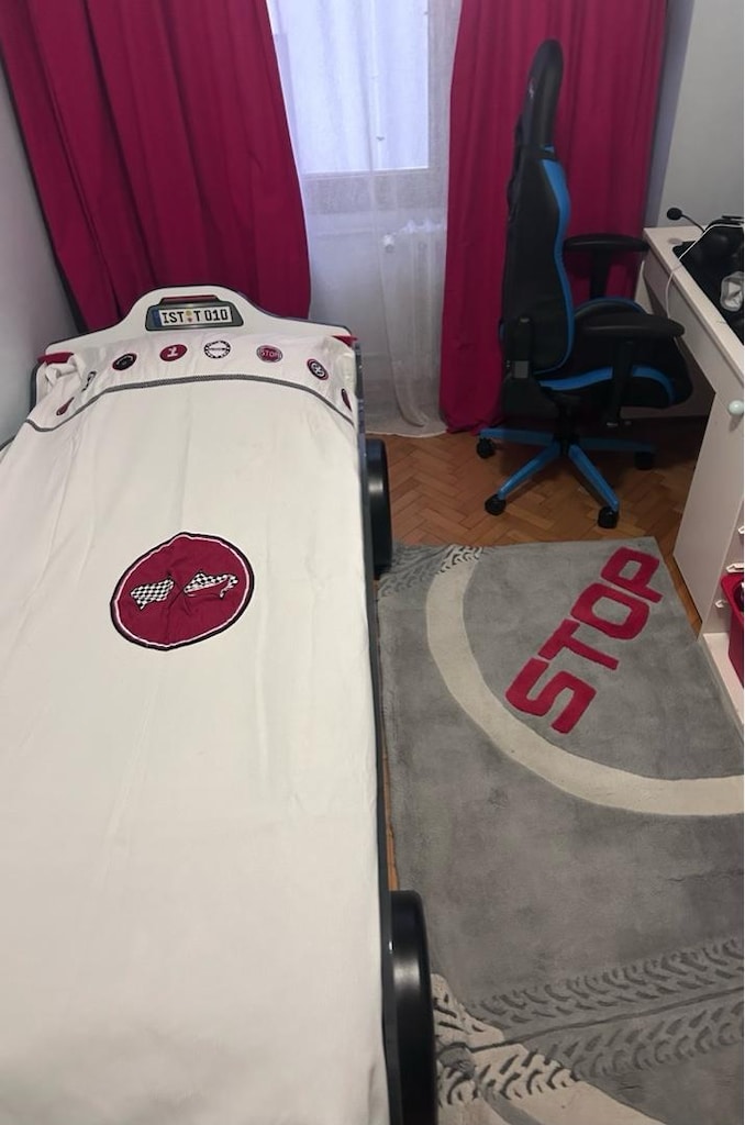 Çilek Couple Set Karyola | Stop Halı Cars | İki Adet Fon Perde - 3