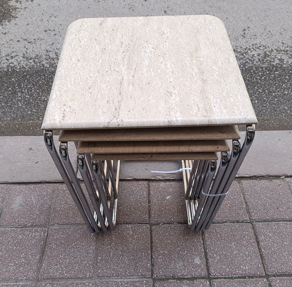 4 lü Tekerlekli Zigon Sehpa - 10