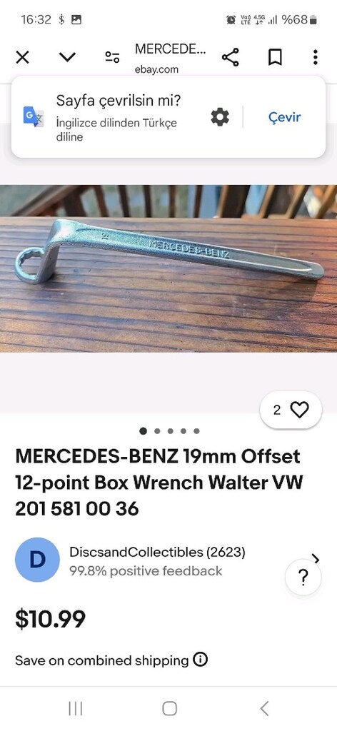 Mercedes Benz Walter 19 yıldız anahtar - 5