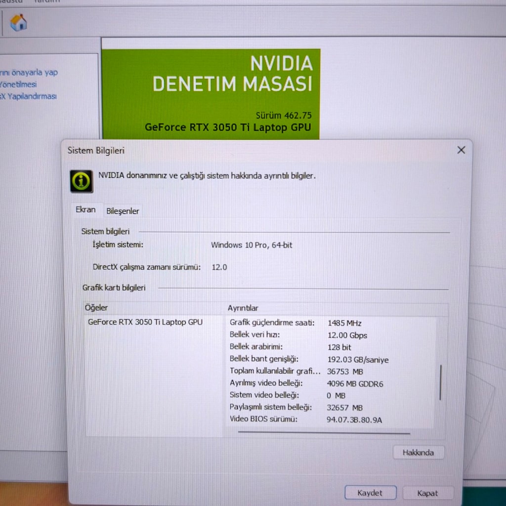MONSTER / 64 RAM / 1 TB SSD / RTX 3050Tİ / 144 HZ / 17.3" BÜYÜK EKRAN - 11