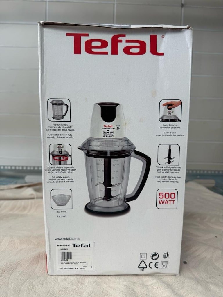 Tefal Masterchop XXL 500W Cam/Geniş Hazneli Doğrayıcı - Sıfır Kutulu - 2