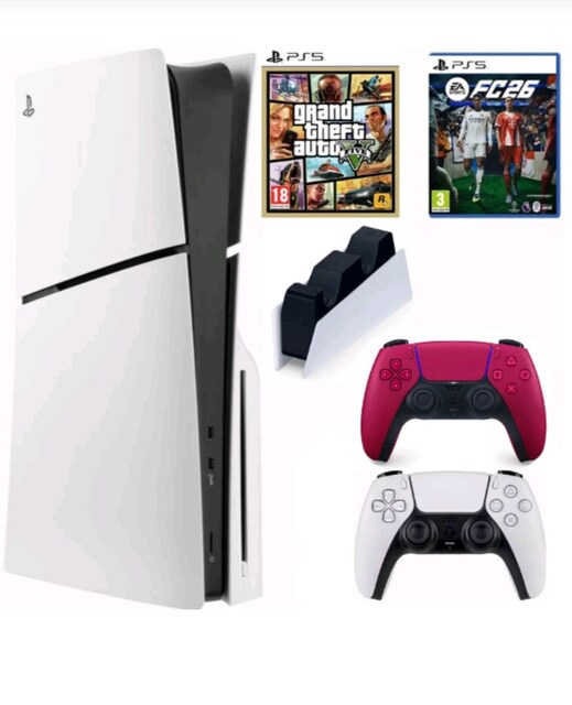 Sony Playstation 5 slim CD (İTHALATÇI GAARNTİLİ) +2.DUALSENSE KIRMIZI