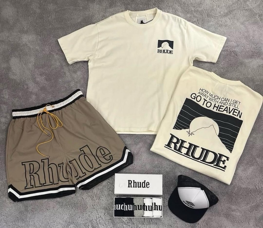 Rhude&Off-White Premium Erkek Kombin Set - 3