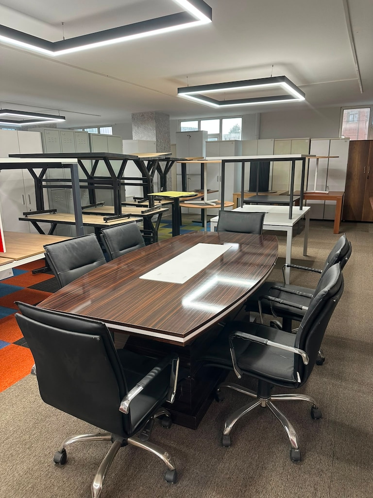KLAS OFİS ÜSKÜDAR 210x110 CEVİZ TOPLANTI SETİ İKİNCİ EL - 3