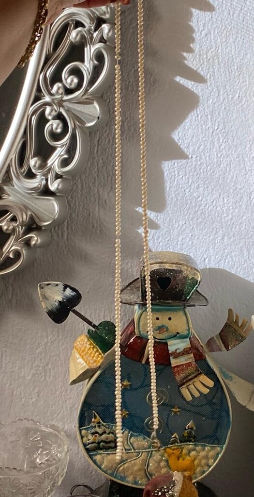 Vintage Gerçek İnci Kolye - Çift Kat 97 cm! - 13