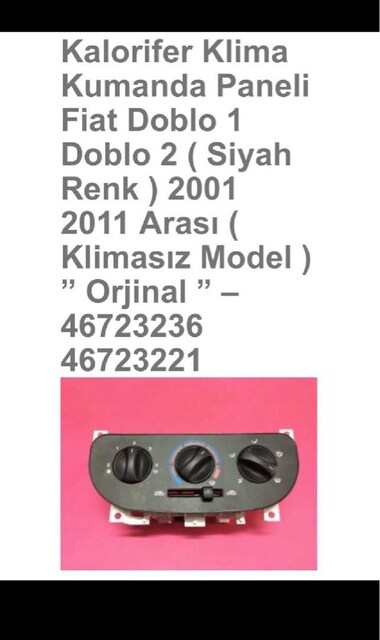 kumanda paneli doblo2 2001-2012
