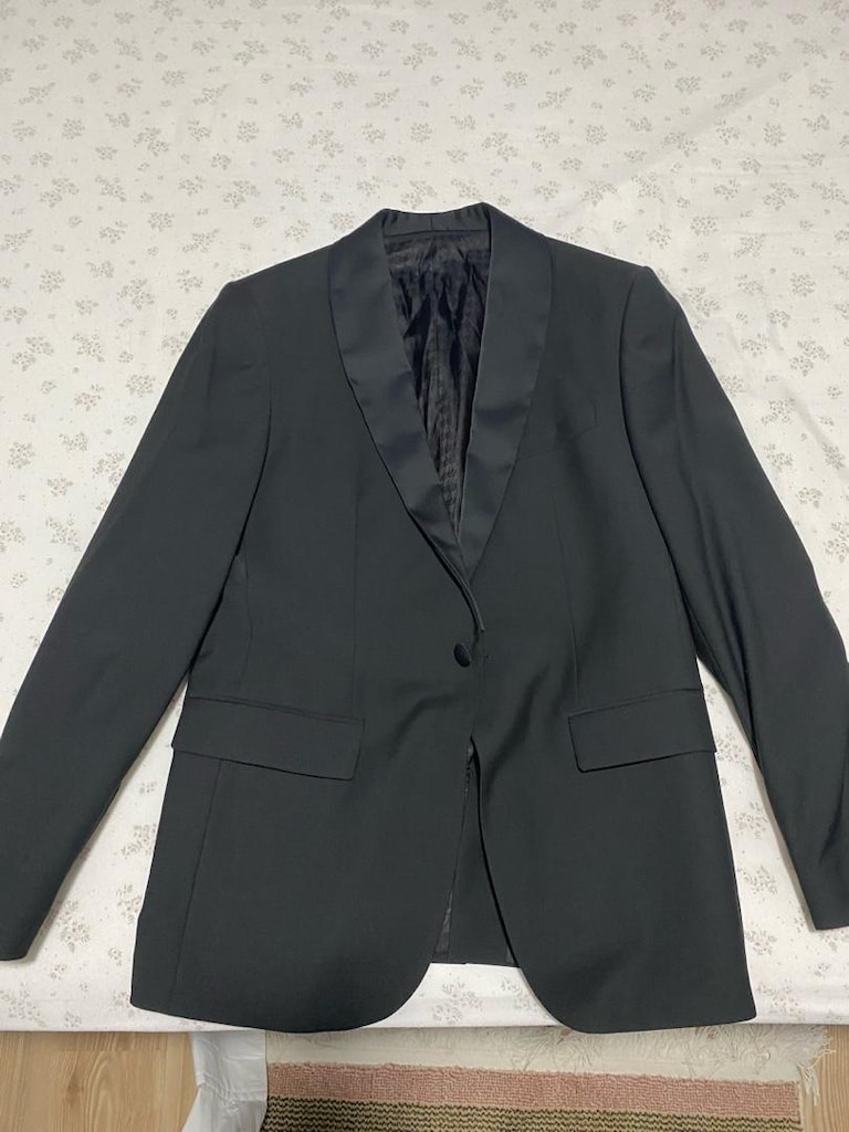 Siyah Damat Smokin Slim Fit Takım Elbise - 4