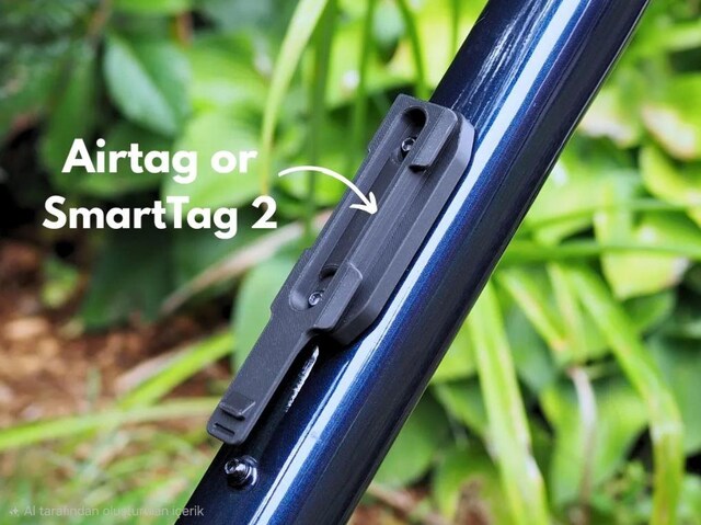 B-RAIL Sistem Monta Rayı Gizli AirTag / SmartTag 2 Yuvalı