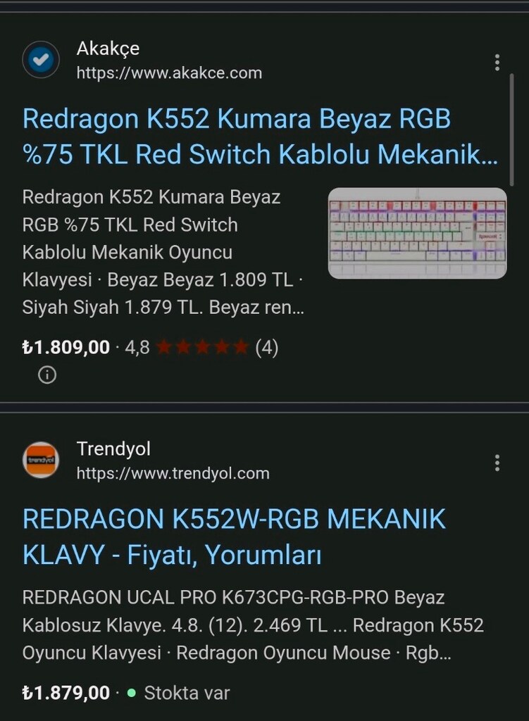 REDRAGON K552W-RGB MEKANIK KLAVY - 4