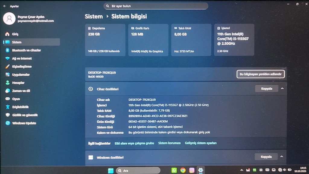 HUAWEİ MATEBOOK D15 + TPLİNK ETHERNET KABLOSU ADAPTÖRÜ - 3