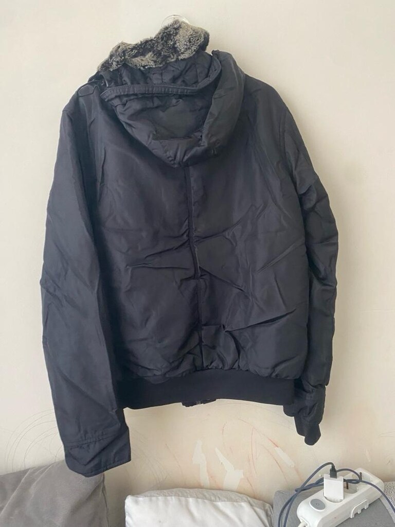 Zara Erkek Siyah Kapüşonlu Mont - 3