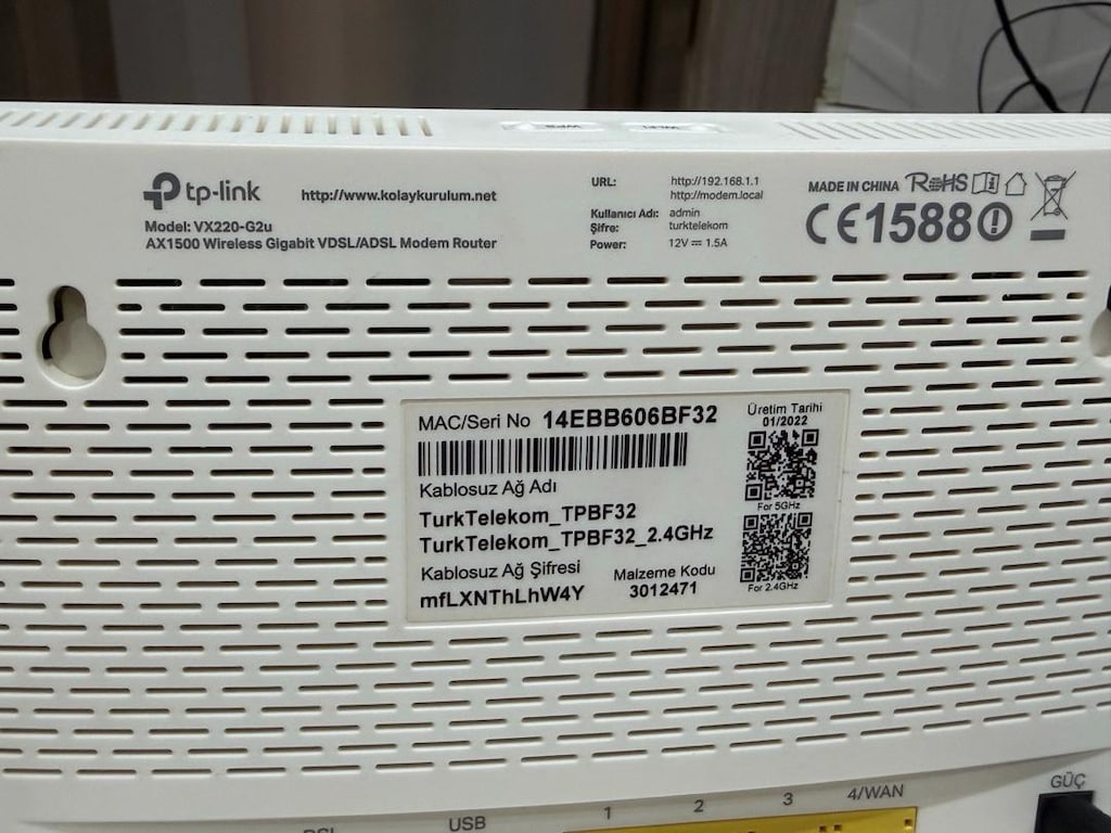 TP-LINK VX220-G2u AX1500 MODEM ROUTER - 5